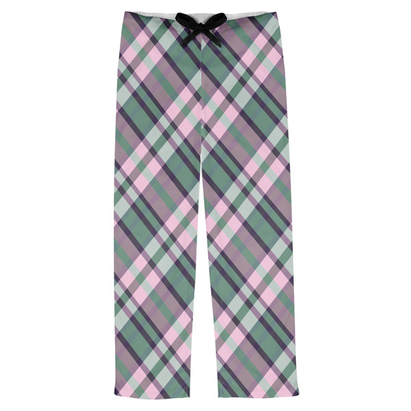 Custom Plaid with Pop Mens Pajama Pants - M