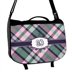Plaid with Pop Messenger Bag (Personalized)