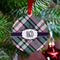 Plaid with Pop Metal Ball Ornament - Lifestyle