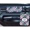 Plaid with Pop Metal Luggage Tag & Handle Wrap - In Context