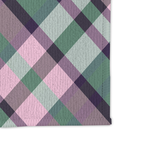 Plaid with Pop Microfiber Dish Rag - DETAIL