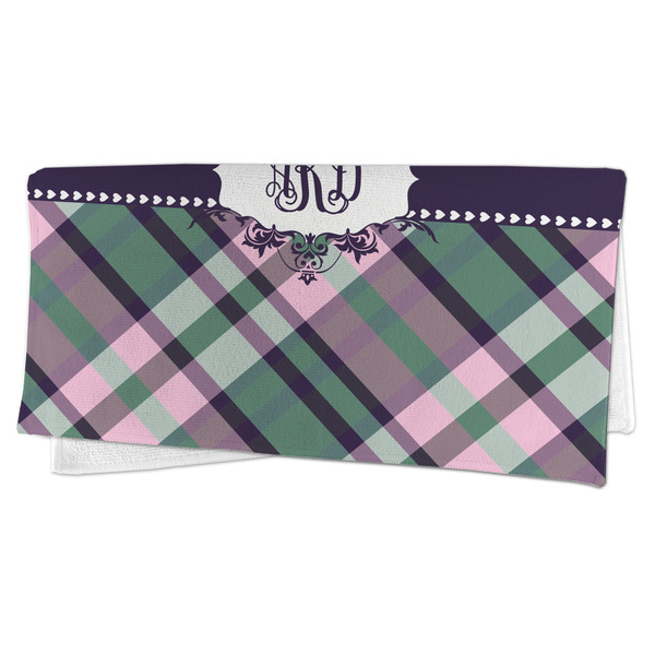 Plaid with Pop Microfiber Dish Rag - FOLDED (half)