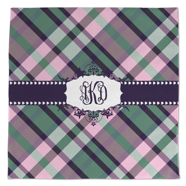 Custom Plaid with Pop Microfiber Dish Towel (Personalized)