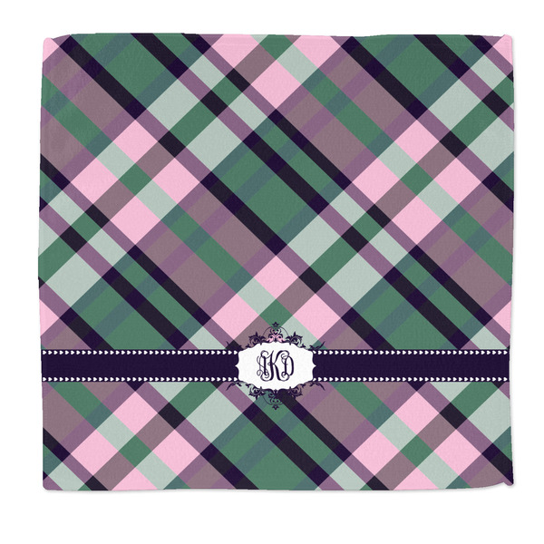 Custom Plaid with Pop Microfiber Dish Rag (Personalized)