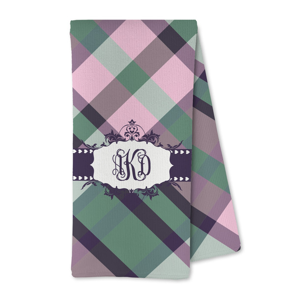 Custom Plaid with Pop Kitchen Towel - Microfiber (Personalized)