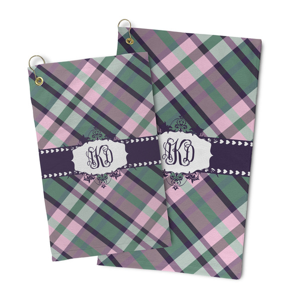 Plaid with Pop Microfiber Golf Towel - PARENT/MAIN