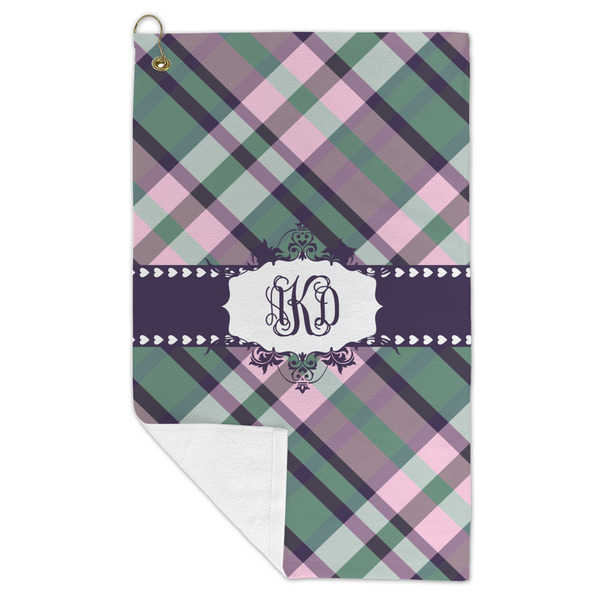 Plaid with Pop Microfiber Golf Towels - FOLD