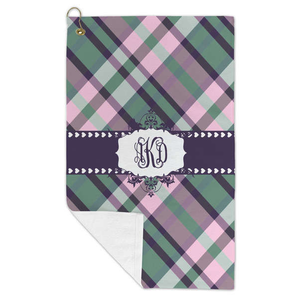 Plaid with Pop Microfiber Golf Towels - FOLD