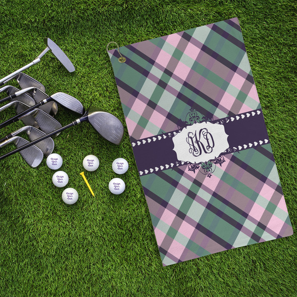 Plaid with Pop Microfiber Golf Towels - LIFESTYLE