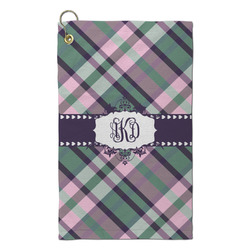 Plaid with Pop Microfiber Golf Towel - Small (Personalized)