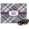 Plaid with Pop Dog Blanket - Large (Personalized)