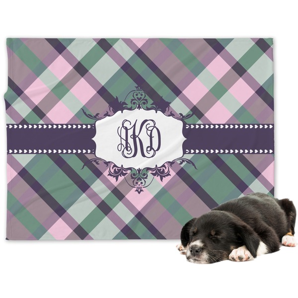 Custom Plaid with Pop Dog Blanket - Regular (Personalized)