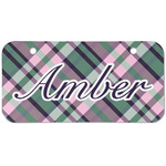 Plaid with Pop Mini/Bicycle License Plate (2 Holes) (Personalized)