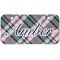 Plaid with Pop Mini Bicycle License Plate - Two Holes