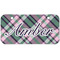 Plaid with Pop Mini/Bicycle License Plate (2 Holes) (Personalized)