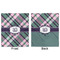 Plaid with Pop Minky Blanket - 50"x60" - Double Sided - Front & Back