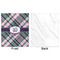 Plaid with Pop Minky Blanket - 50"x60" - Single Sided - Front & Back