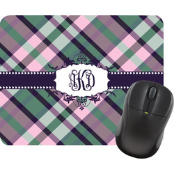 Plaid with Pop Rectangular Mouse Pad (Personalized)