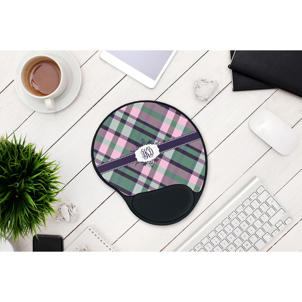 Plaid with Pop Mouse Pad with Wrist Rest - LIFESYTLE 1