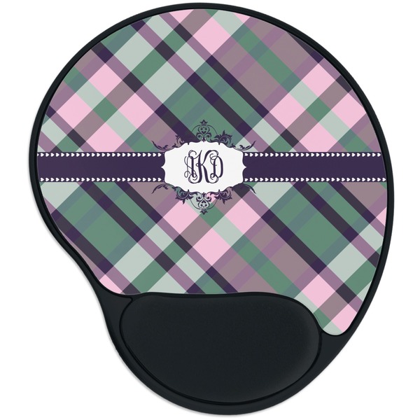 Custom Plaid with Pop Mouse Pad with Wrist Support