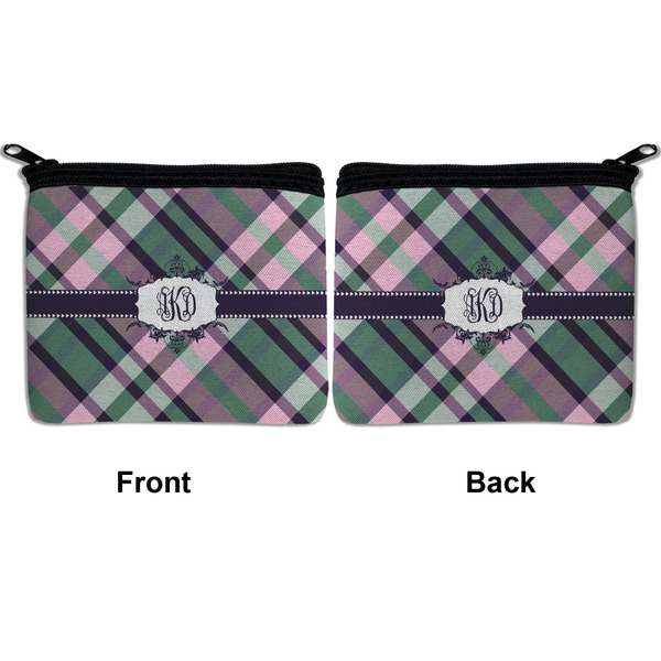 Plaid with Pop Neoprene Coin Purse - Front & Back (APPROVAL)