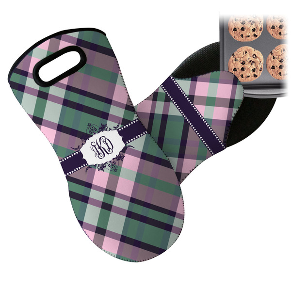 Plaid with Pop Neoprene Oven Mitt