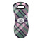 Plaid with Pop Neoprene Oven Mitt - Single w/ Monogram