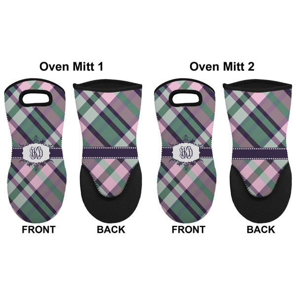 Plaid with Pop Neoprene Oven Mitt - Set of 2 - Approval