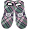 Plaid with Pop Neoprene Oven Mitts - Set of 2 w/ Monogram