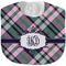 Plaid with Pop New Baby Bib - Closed and Folded
