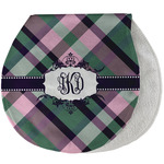 Plaid with Pop Burp Pad - Velour w/ Monogram