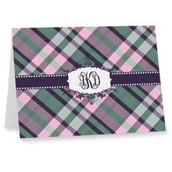Plaid with Pop Note cards (Personalized)