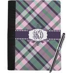 Plaid with Pop Notebook Padfolio - Large w/ Monogram