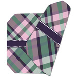 Plaid with Pop Dining Table Mat - Octagon (Double-Sided) w/ Monogram