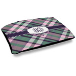 Plaid with Pop Dog Bed w/ Monogram