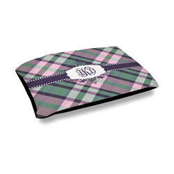 Plaid with Pop Outdoor Dog Bed - Medium (Personalized)