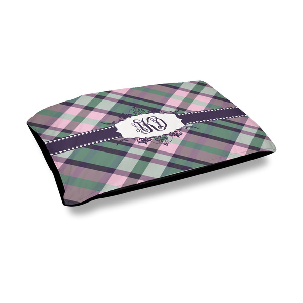 Custom Plaid with Pop Outdoor Dog Bed - Medium (Personalized)