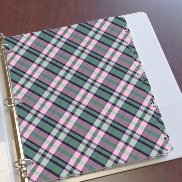 Plaid with Pop Page Dividers - Set of 5 - In Context