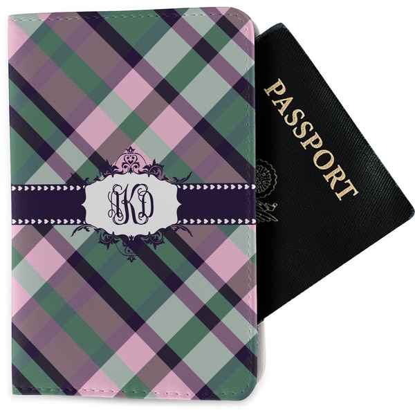 Custom Plaid with Pop Passport Holder - Fabric (Personalized)
