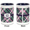 Plaid with Pop Pencil Holder - Blue - approval
