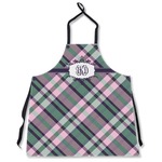 Plaid with Pop Apron Without Pockets w/ Monogram