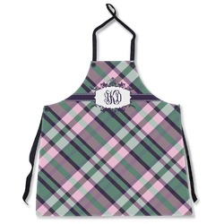 Plaid with Pop Apron Without Pockets w/ Monogram
