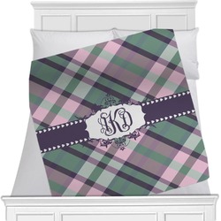Plaid with Pop Minky Blanket (Personalized)