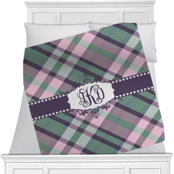 Custom Plaid with Pop Minky Blanket (Personalized)