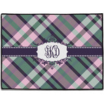 Plaid with Pop Door Mat (Personalized)