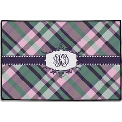 Plaid with Pop Door Mat - 36"x24" (Personalized)