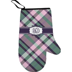 Plaid with Pop Right Oven Mitt (Personalized)