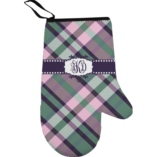 Custom Plaid with Pop Right Oven Mitt (Personalized)