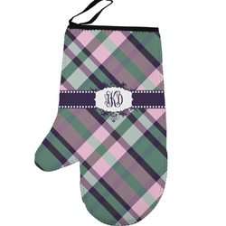 Plaid with Pop Left Oven Mitt (Personalized)