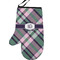 Plaid with Pop Personalized Oven Mitt - Left